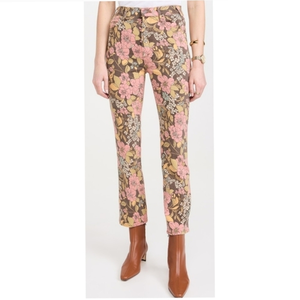MOTHER The Hustler Ankle Jean In Boutonniere Bouquet
